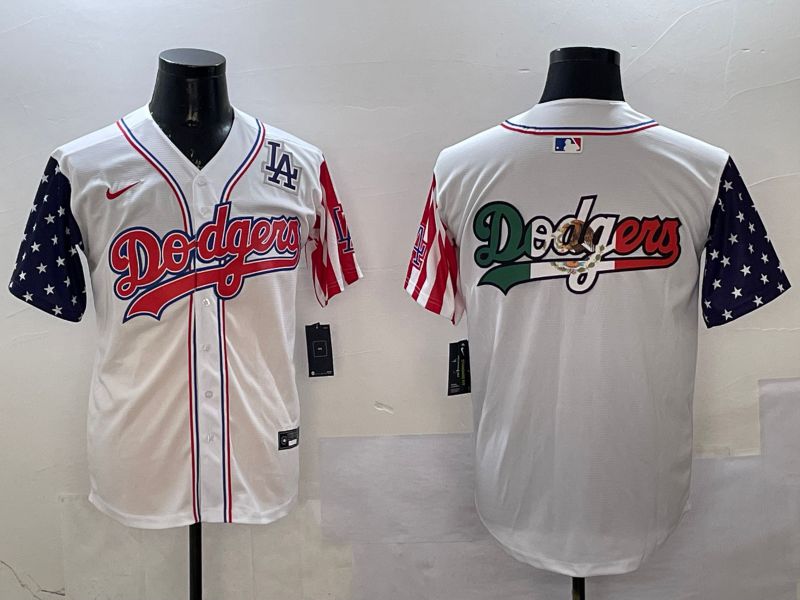 Men Los Angeles Dodgers Blank White a generation of national flags Joint name 2025 Nike MLB Jersey style 10->los angeles dodgers->MLB Jersey